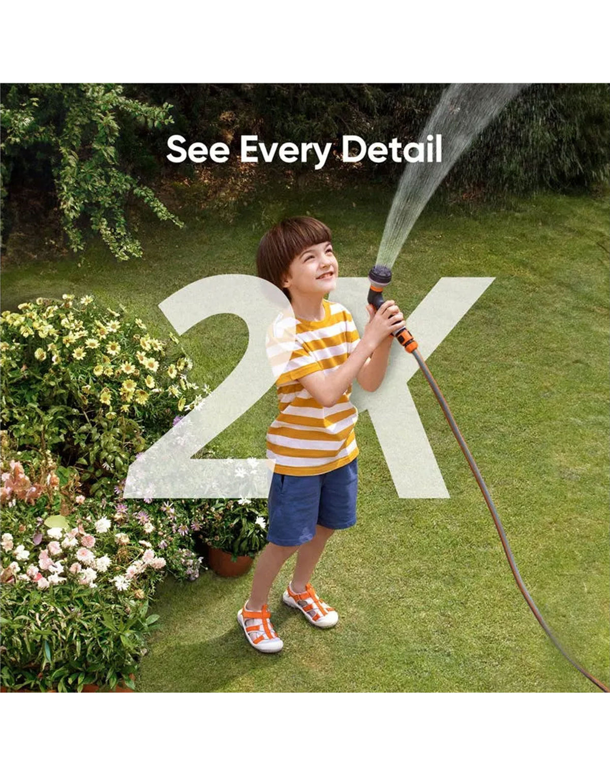 Eufy 2K Camera With Built In Solar Panel - White