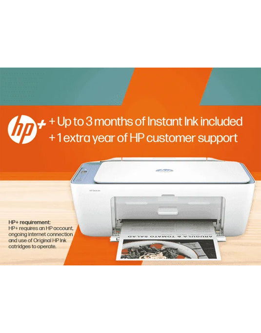 HP DeskJet 2820e All-in One Printer Instant Ink Enabled - White