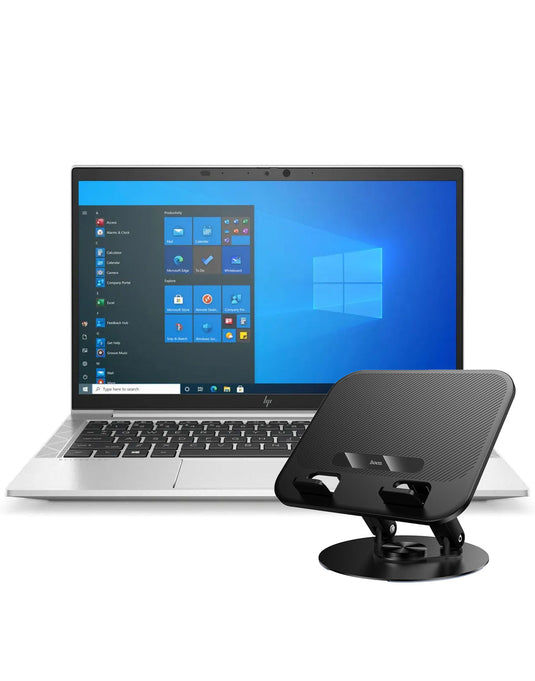 HP EliteBook 830 G8 13.3-inch i5 11th Gen 16GB 256GB @2.60GHz Windows 11 Pro Laptop - Silver (Very Good Pre-Owned) + Foldable Laptop & Tablet Stand (HD14) (Bundle Deal)