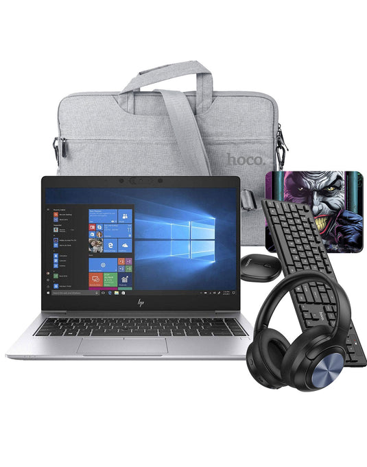 HP Elitebook 840 G6 14.6-inch i5 8th Gen 16GB 512GB @1.60GHz W11 Pro Laptop (Very Good Pre-Owned) + Bluetooth Headset (W45 ) + Laptop Bag + Keyboard + Mouse Set (GM17) + Mouse Pad Joker 015 (Bundle Deal)