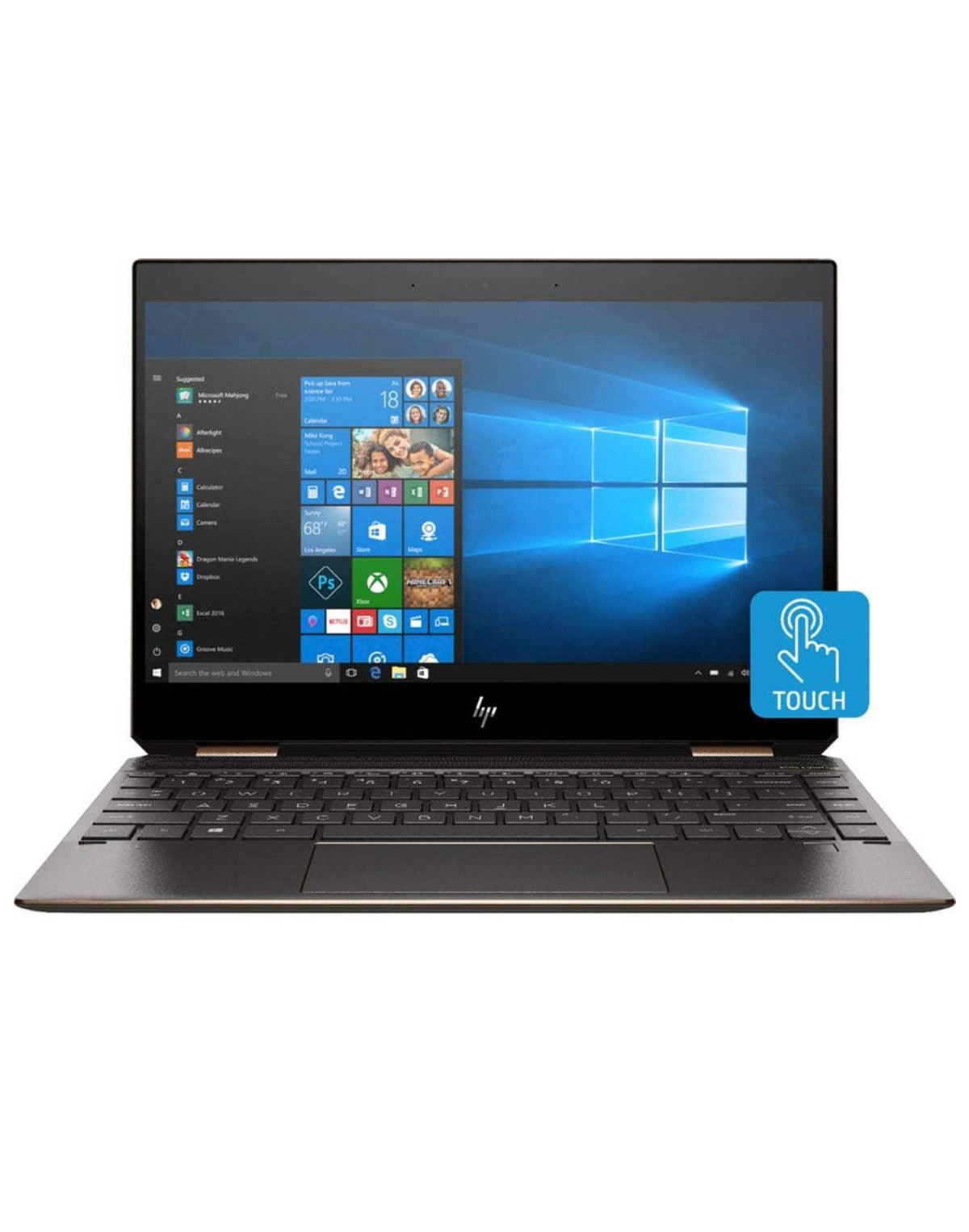 HP Spectre X360 13.3-inch i7 8th Gen 16GB 256GB @1.80GHz Windows 11 Pro Convertible Touch Screen Laptop - Dark Ash Silver