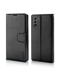 Hanman Mill Series Wallet Case For Samsung Galaxy A17 5G - Black