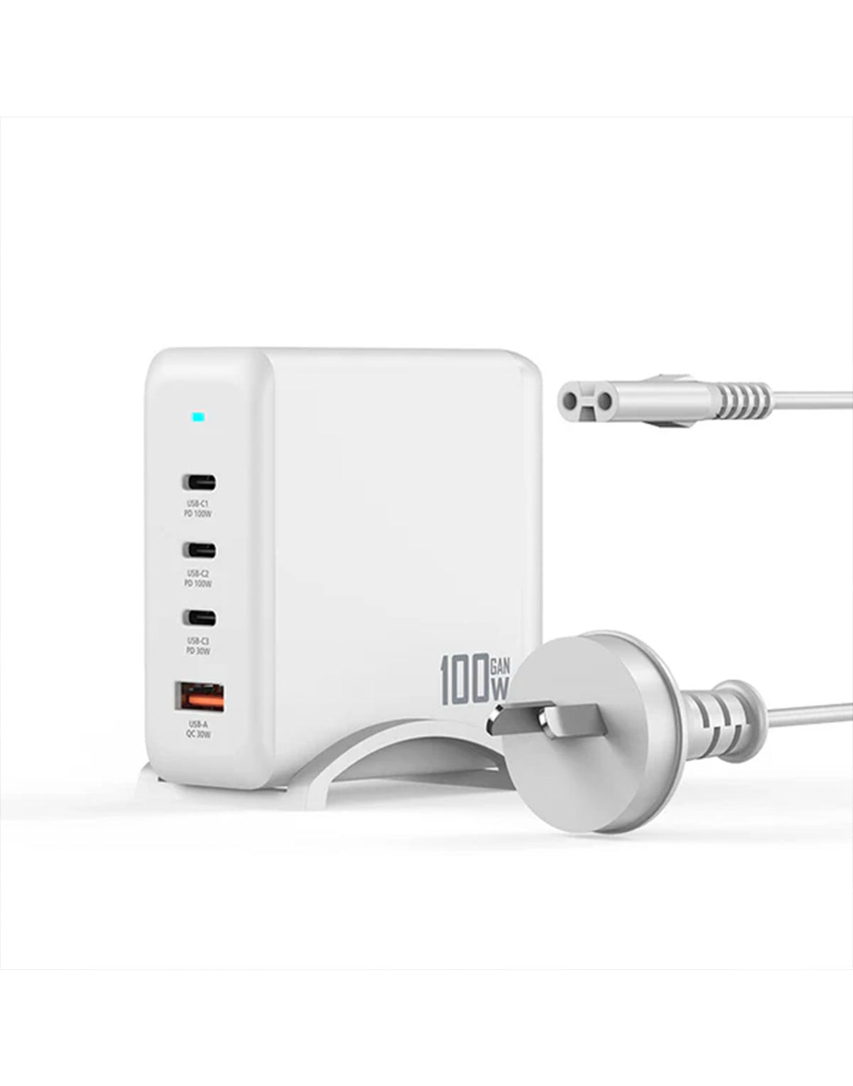 Hoco 100W 4-Port Ultra Fast Desktop/Laptop Charging Adaptor (AU9) - White