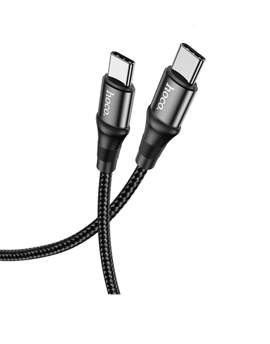 Hoco 100W PD Nylon Braided Aluminium Alloy Super Fast Charging Cable USB C to USB C 2 Meter (X50)