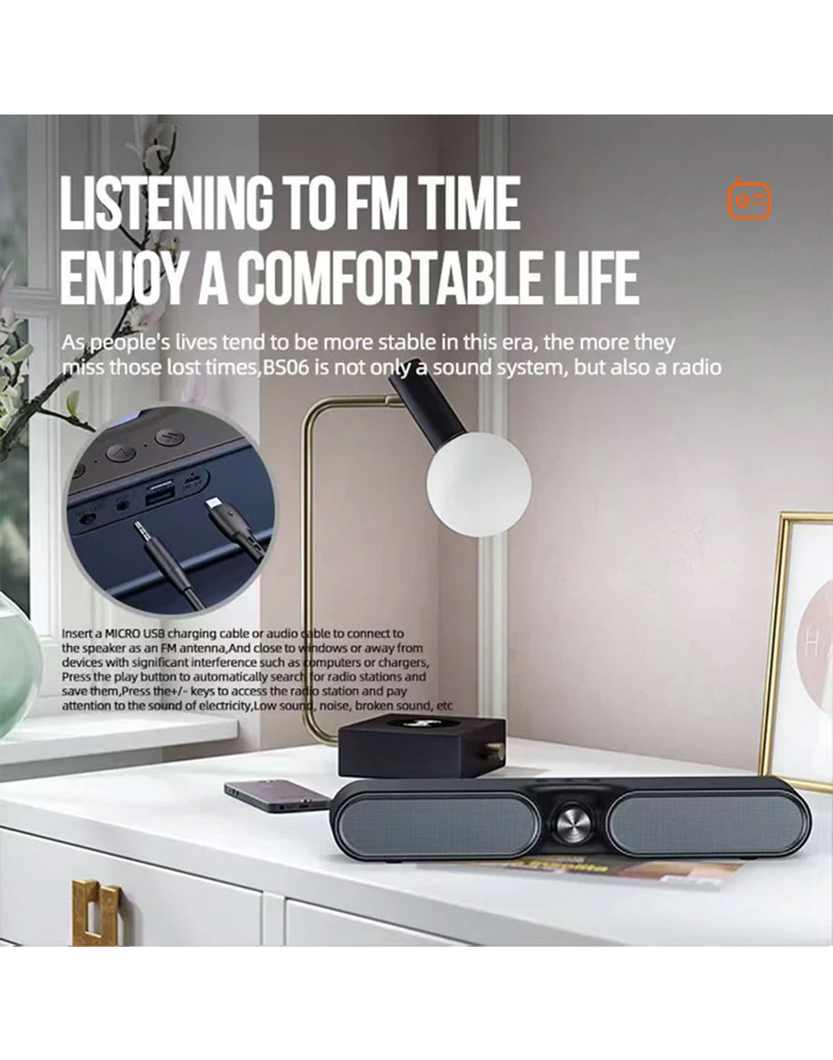 Hoco 10W Bluetooth Portable Sound Bar BS06 (Brand New)