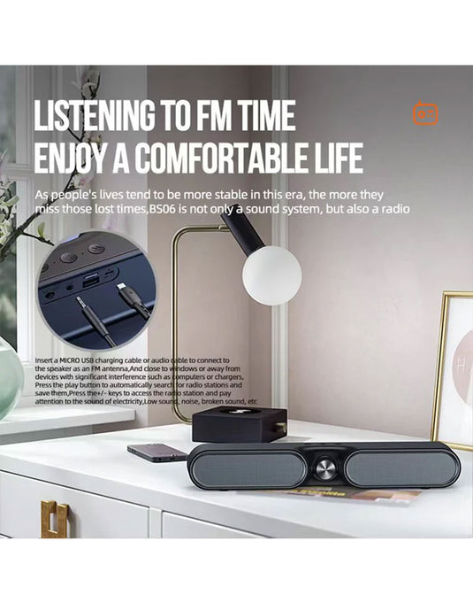 Hoco 10W Bluetooth Portable Sound Bar BS06 (Brand New)