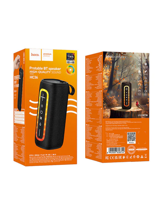 Hoco 10W Portable Bluetooth LED light Speaker HC36 - Black