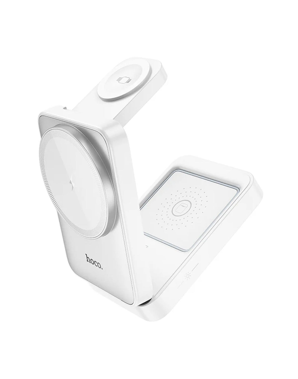 Hoco 15W 3-in-1 Magnetic Wireless Fast Charger w/ Foldable Compact Design, Ambient Light (CQ21)