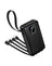 Hoco 22.5W PD+QC Power Bank with 4 Built-in Cables, Digital Display, 2x LED Lights (20000mAh) (J173) - Black