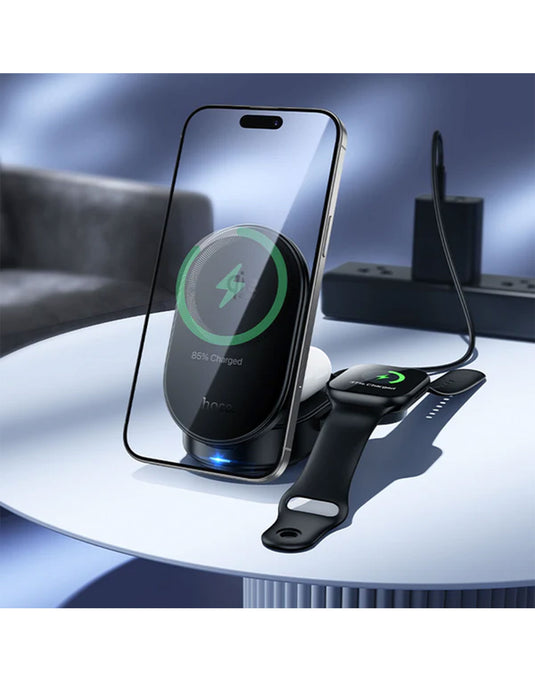 Hoco 25W 3-in-1 Magnetic Wireless Fast Charger, With Compact Foldable Design (CQ23)