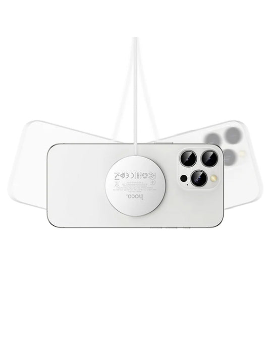 Hoco 25W Qi2.2 Magnetic 2 in 1 Wireless Fast Charger, Charge Phones & Earbuds (CW63 Pro) - White
