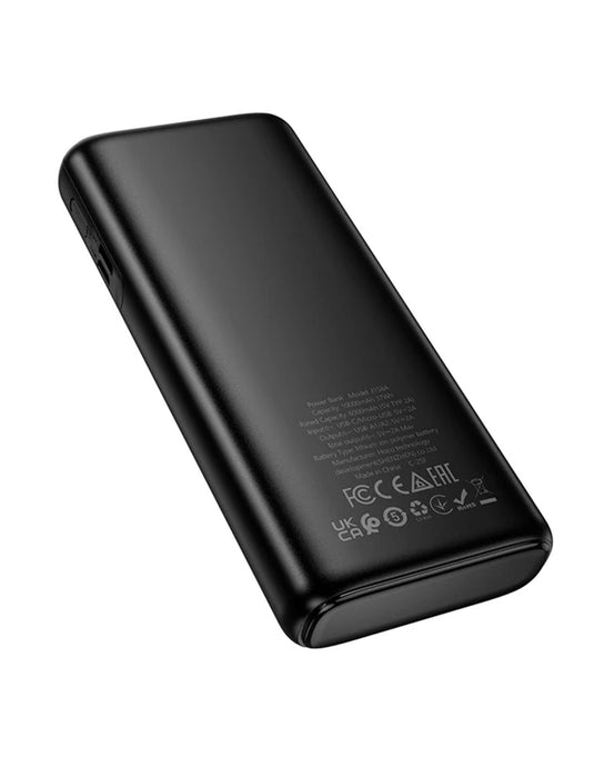 Hoco 2A Slim Power Bank Dual Input, Dual USB-A Output (10000mAh) (J158A)