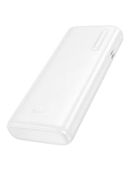 Hoco 2A Slim Power Bank Dual Input, Dual USB-A Output (10000mAh) (J158A) - White