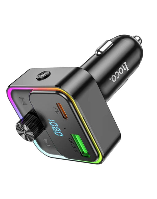 Hoco 30W FM Car Kit with PD+QC RGB Light (E81)