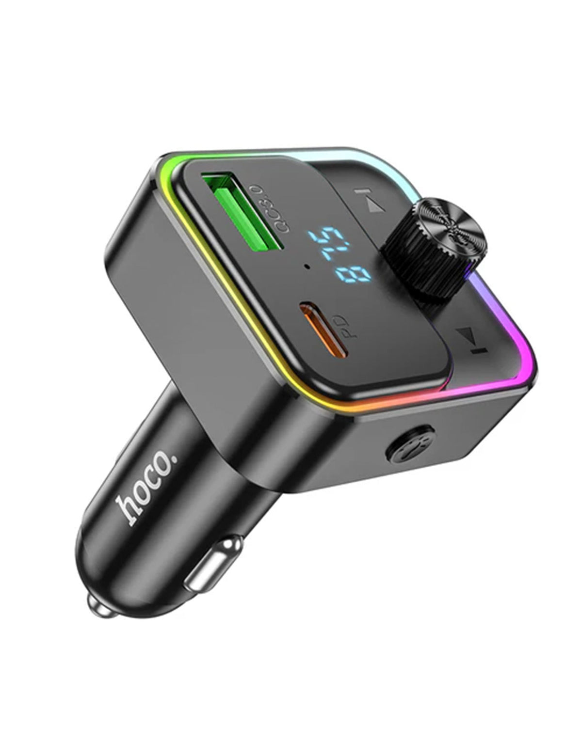 Hoco 30W FM Car Kit with PD+QC RGB Light (E81)