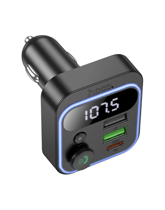 Hoco 30W FM Car Kit with PD+QC, RGB Light (E85)