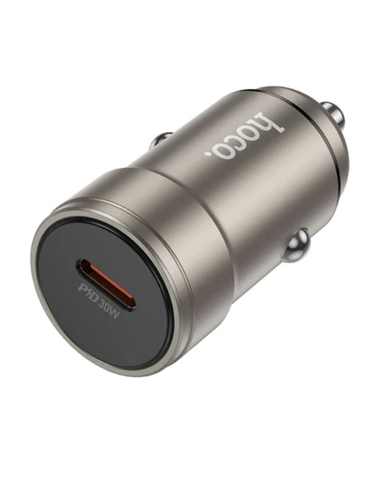 Hoco 30W PD USB-C Super Fast Car Charger w/ Aluminium Alloy Body (Z57)