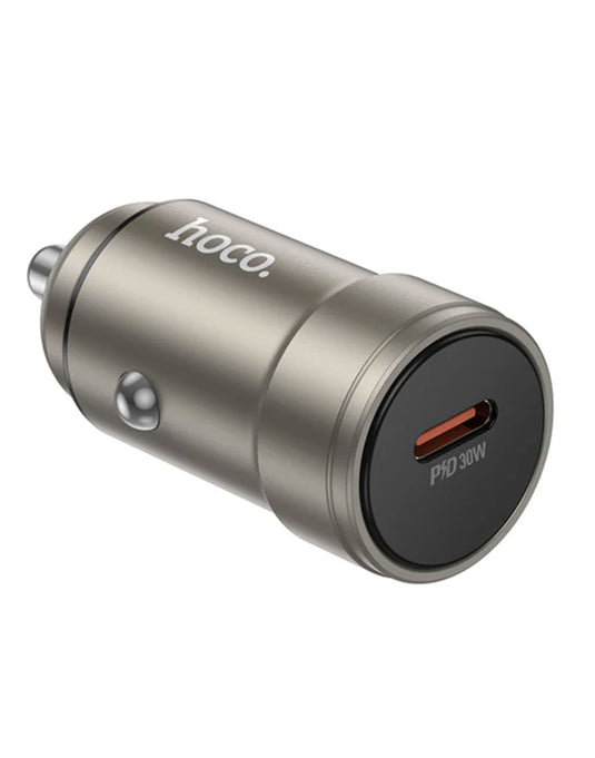 Hoco 30W PD USB-C Super Fast Car Charger w/ Aluminium Alloy Body (Z57)