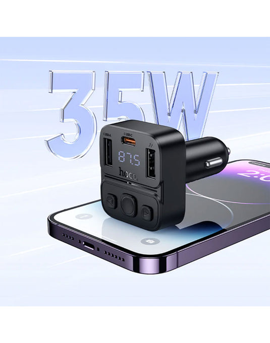 Hoco 35W FM Car Kit with PD+QC, LED Display (E87)