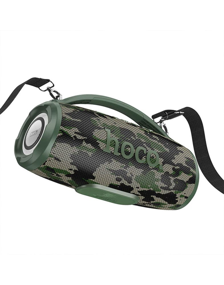Hoco 40W High Power Bluetooth Speaker w/ FM, USB, MicroSD, Aux Multi Inputs (HA4) - Camo Green