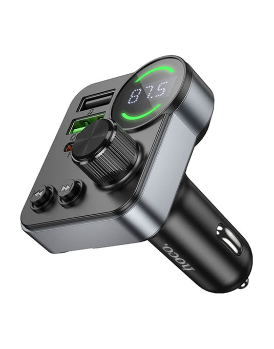 Hoco 48W FM Car Kit with PD+QC, LED Display, MicroSD Card Input (E86)
