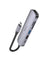 Hoco 6 in 1 Multi Function Hub - HDMI, Card Reader, USB-C,USB-A 2.0/3.0 (HB28) - Silver
