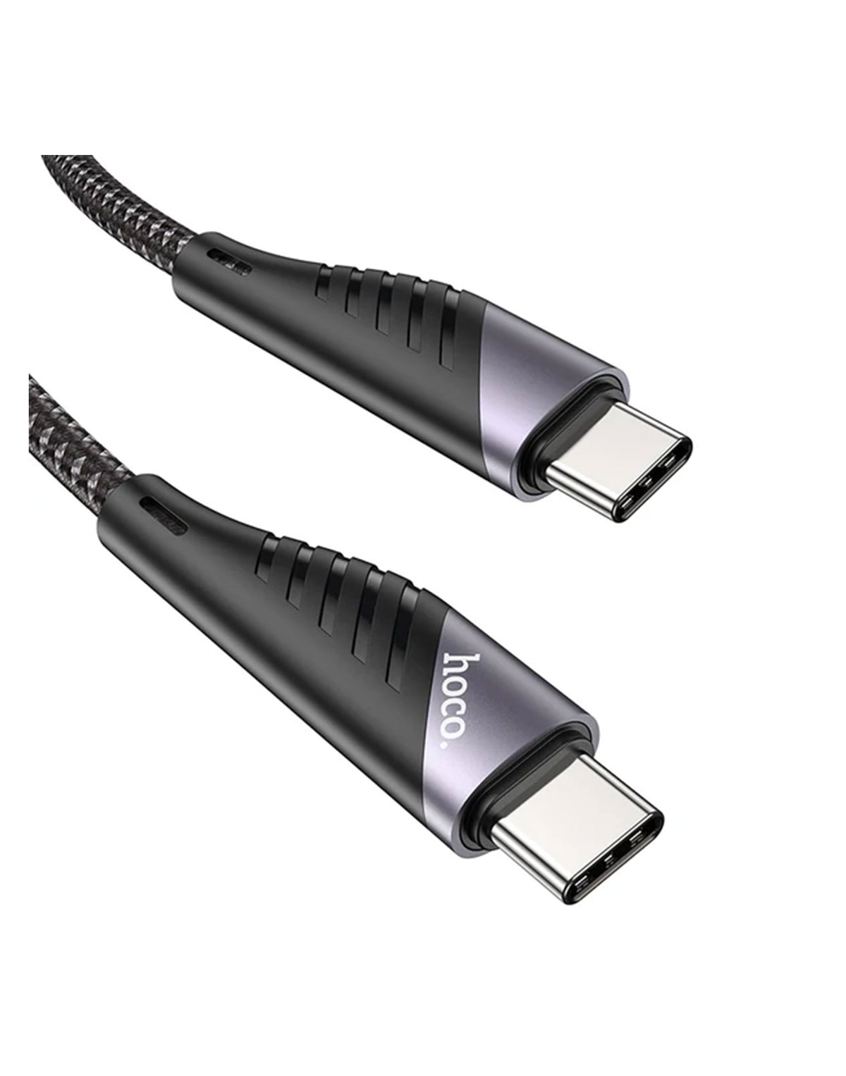 Hoco 60W PD Nylon Braided Super Fast Charging Cable - USB C to USB C (U95) 1.5 Meter - Black