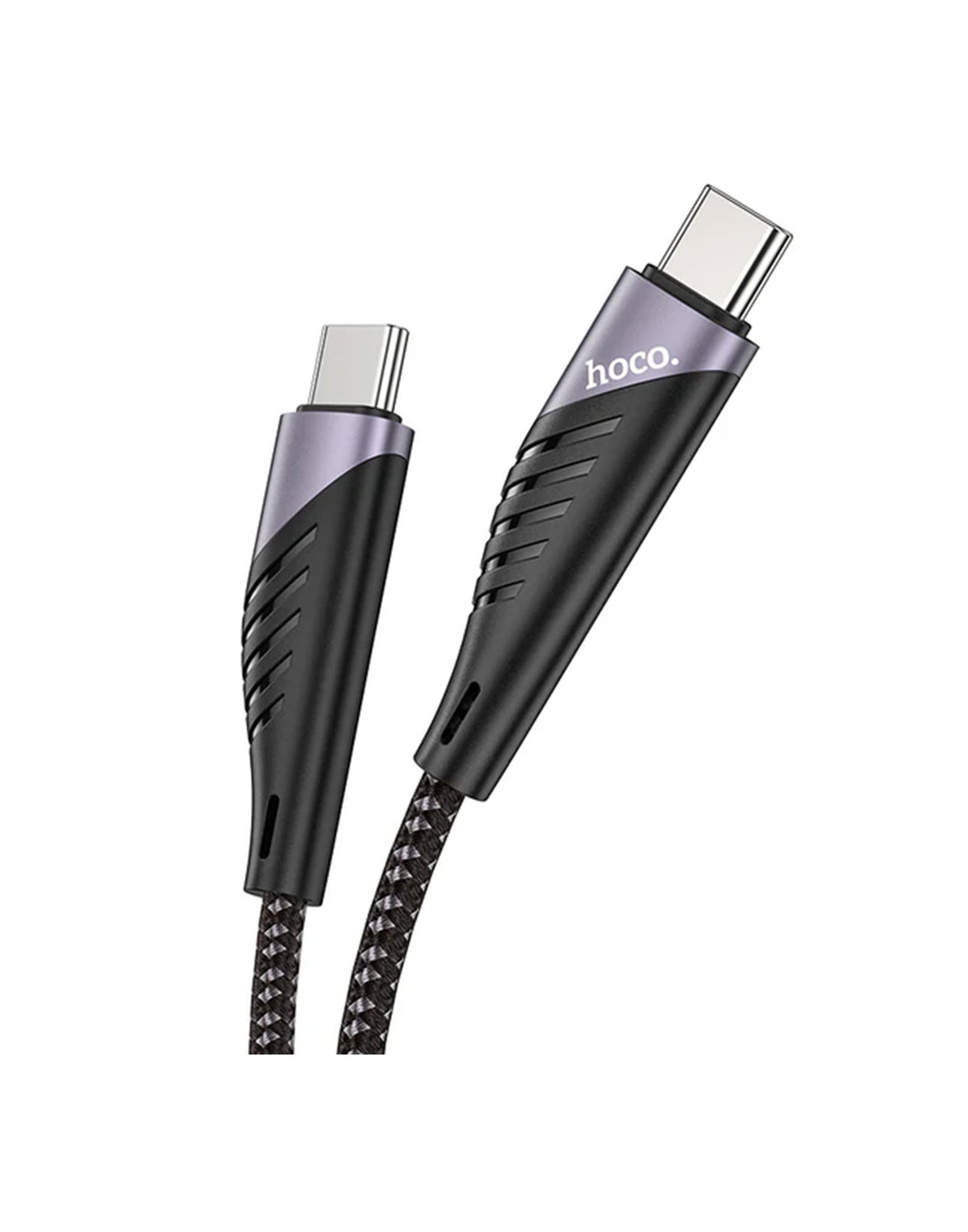 Hoco 60W PD Nylon Braided Super Fast Charging Cable - USB C to USB C (U95) 1.5 Meter - Black