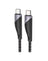 Hoco 60W PD Nylon Braided Super Fast Charging Cable - USB C to USB C (U95) 1.5 Meter - Black