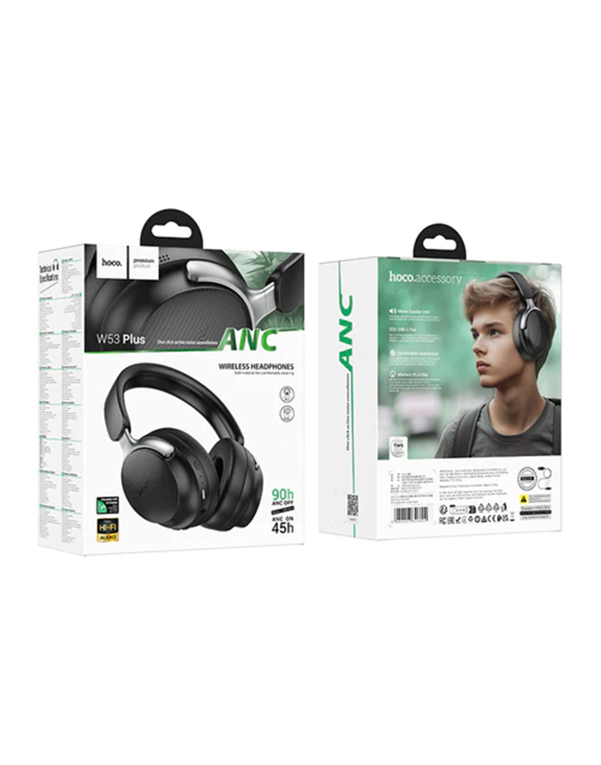 Hoco ANC Noise Cancelling Bluetooth Premium Headset w/ 90 Hours (W53 Plus)