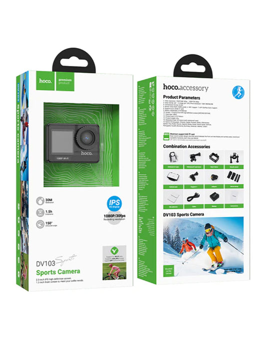 Hoco Action Sports Camera HD 1080P/30FPS Dual Screen (DV103)