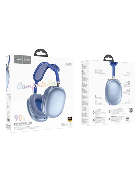 Hoco Bluetooth Headset 90 Hours Play/Talk Time (W55) - Blue (Brand New)