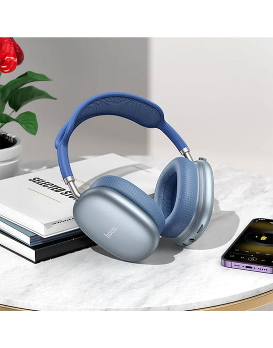 Hoco Bluetooth Headset 90 Hours Play/Talk Time (W55) - Blue (Brand New)