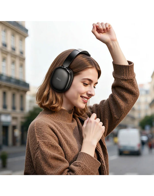 Hoco Bluetooth Headset 45 Hours Play/Talk Time (W73) - Black