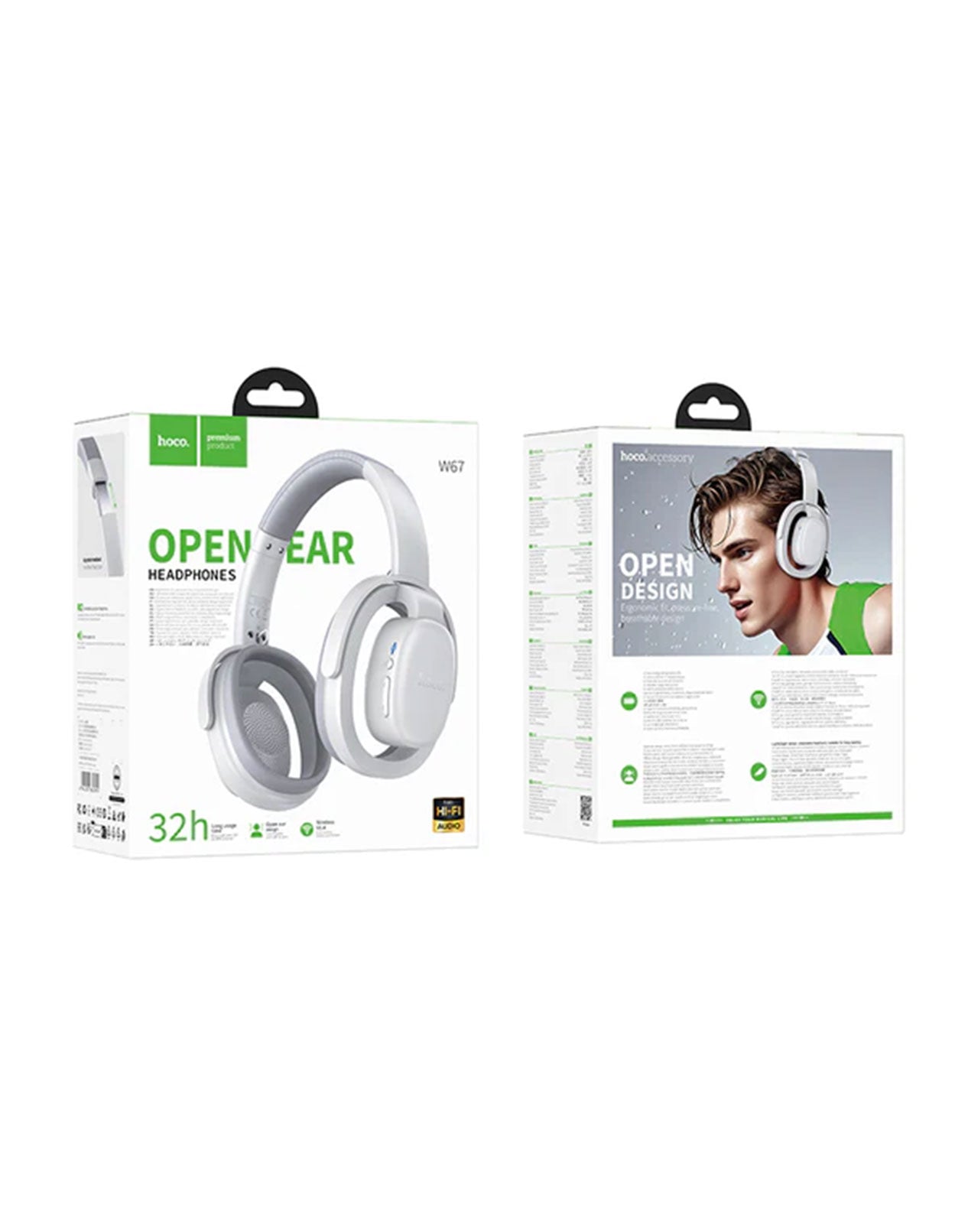 Hoco Open-Ear Bluetooth Headset | Up to 32 Hours Playback | W67 | TechCrazy