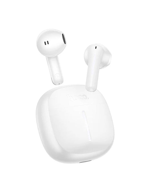 Hoco Comfortable Semi-In-Ear TWS Earbuds with 7 Hours, Hoco Music App (EQ33) - White