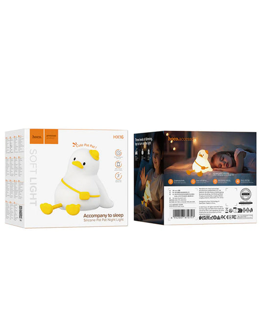 Hoco Cute Silicone Tap Control Night Light for Kids - Duck Designs (HX16)
