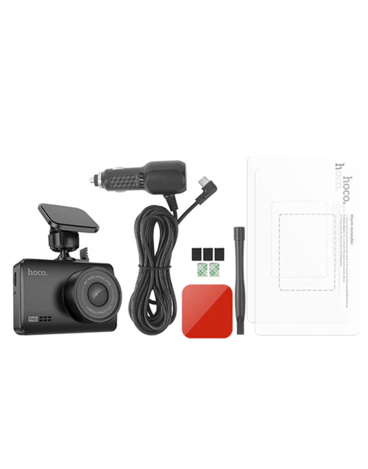 Hoco Dash Camera For Car IPS HD Display 1080P/30FPS (DV2) - Black