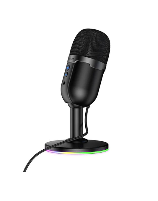 Hoco Desktop Omni-Directional Microphone With RGB Light (L25) - Black