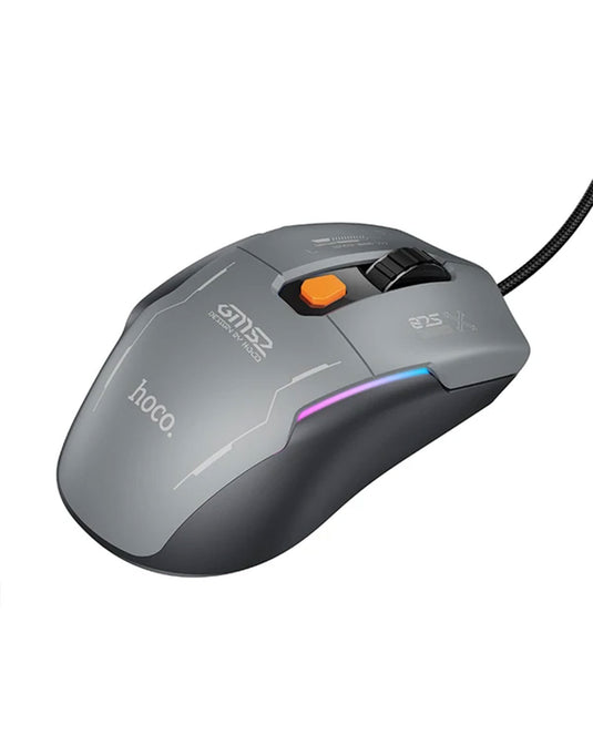 Hoco Ergonomic 6-Button Wired Gaming Mouse With LED Light, 12800 DPI (GM52)
