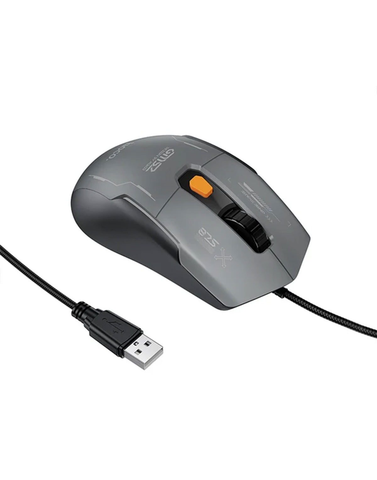 Hoco Ergonomic 6-Button Wired Gaming Mouse With LED Light, 12800 DPI (GM52)