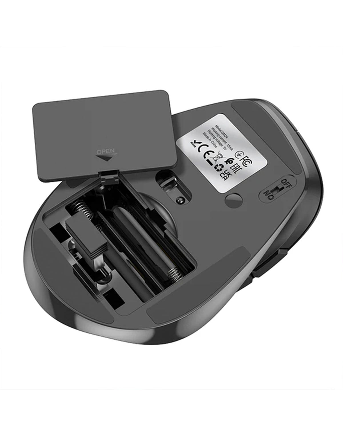 Hoco Ergonomic Wireless Mouse With Nano Receiver, Dual Mode (GM24) - Black