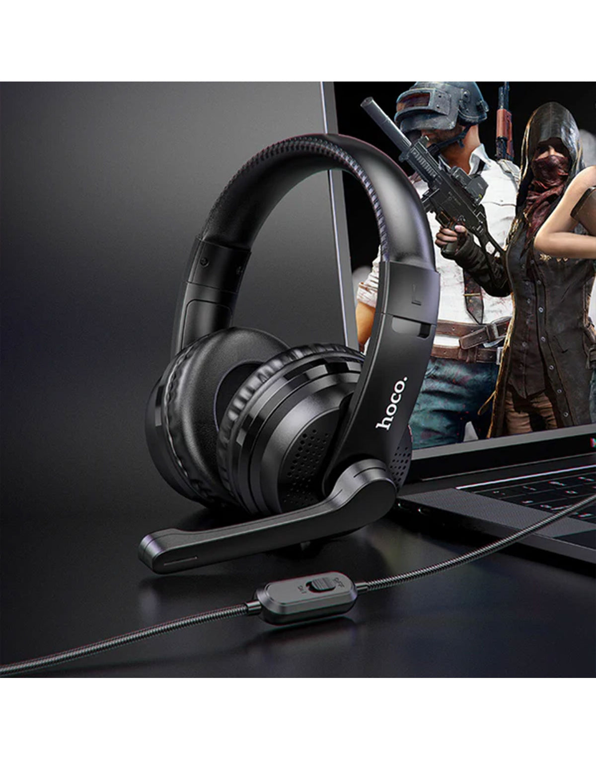 Hoco Gaming Headset w/ Mic (W103) - Black
