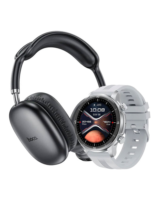 Hoco Premium Bluetooth Headset (W35 Air) + Smart Sports Watch (Y31)