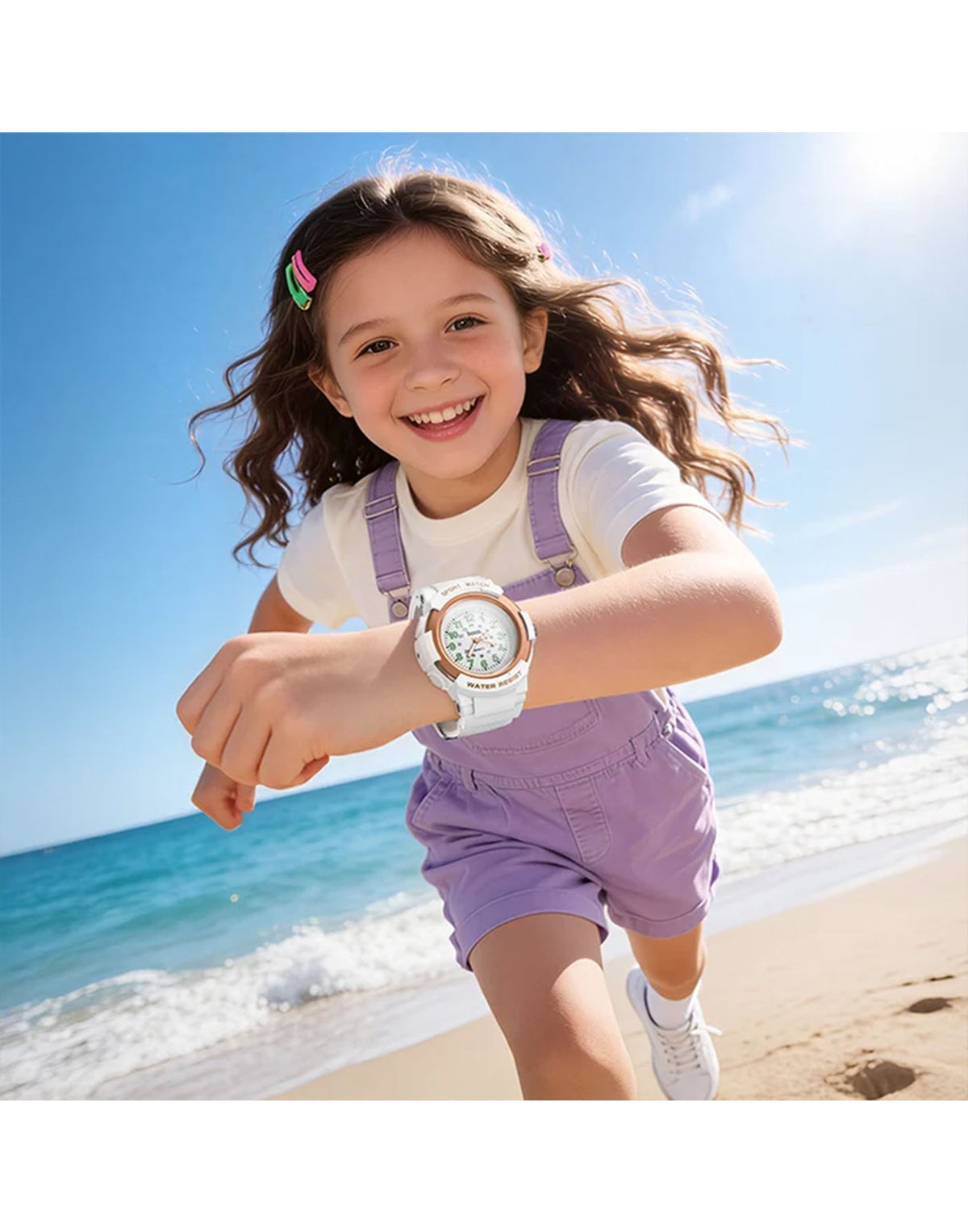 Hoco Kids Quartz Watch Built In Tracker For Apple Devices (E112) - White