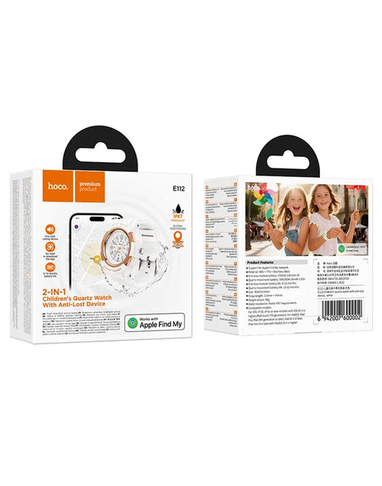 Hoco Kids Quartz Watch Built In Tracker For Apple Devices (E112) - White
