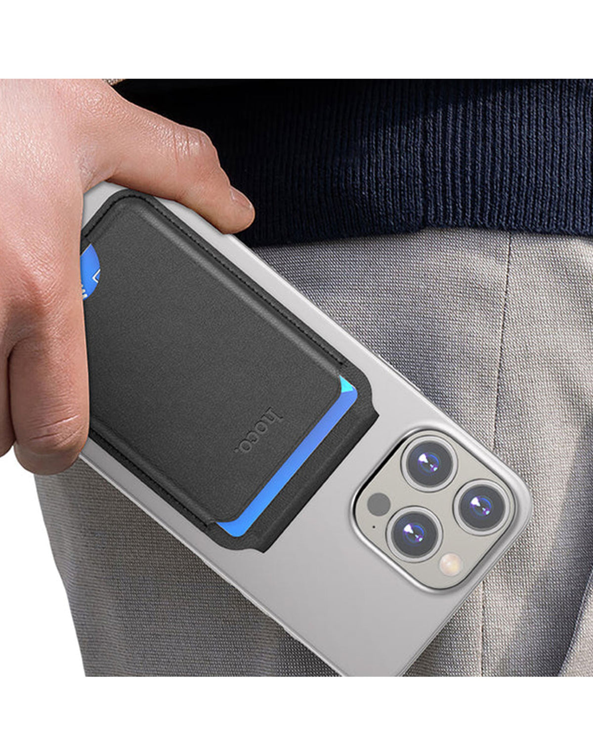 Hoco Leather Magnetic Multifunctional Card Holder (GT3)