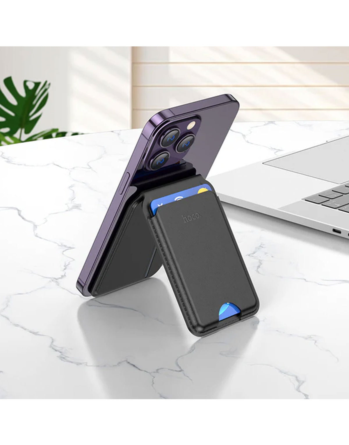 Hoco Leather Magnetic Multifunctional Card Holder (GT3)