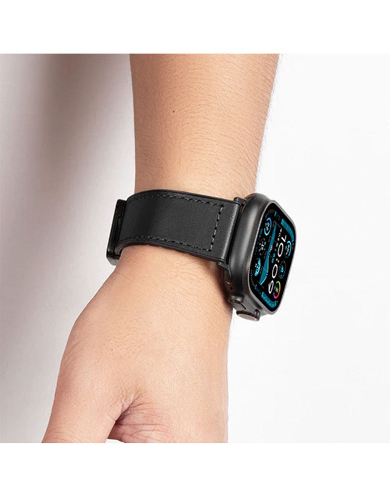 Hoco Leather Watch Strap With Magnetic Buckle for Apple Watch 38-42MM (WA34) - Black