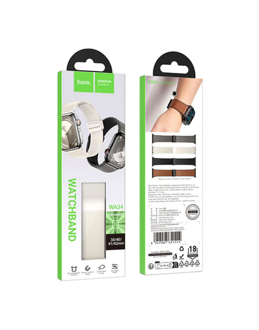 Hoco Leather Watch Strap With Magnetic Buckle For Apple Watch 44-49MM (WA34)